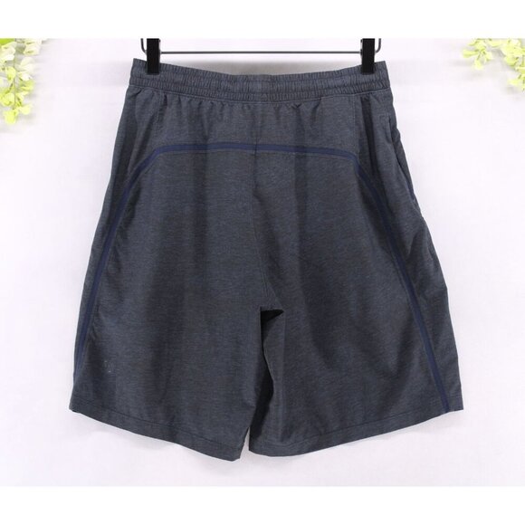 Lululemon Pace Breaker Short Heathered Texture Printed Gray Deep Coal Sz M - Picture 3 of 10